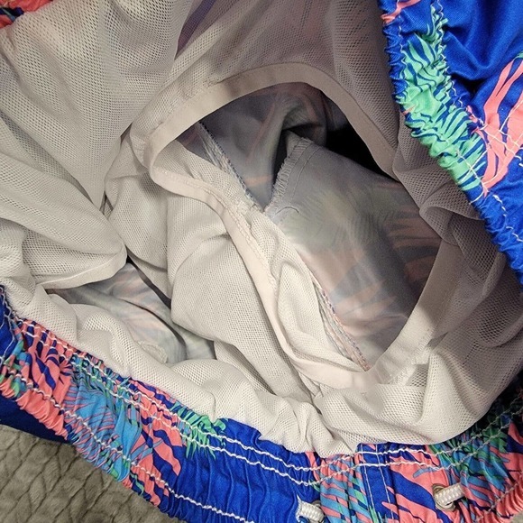 Boardies Apparel Men Swim Shorts Fern Leaves Print Drawstring Medium 7” Tropical - Picture 4 of 11